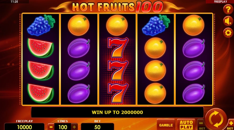 Онлайн аппараты «Hot Fruits 100» от Флагман казино: классика в современной обработке
